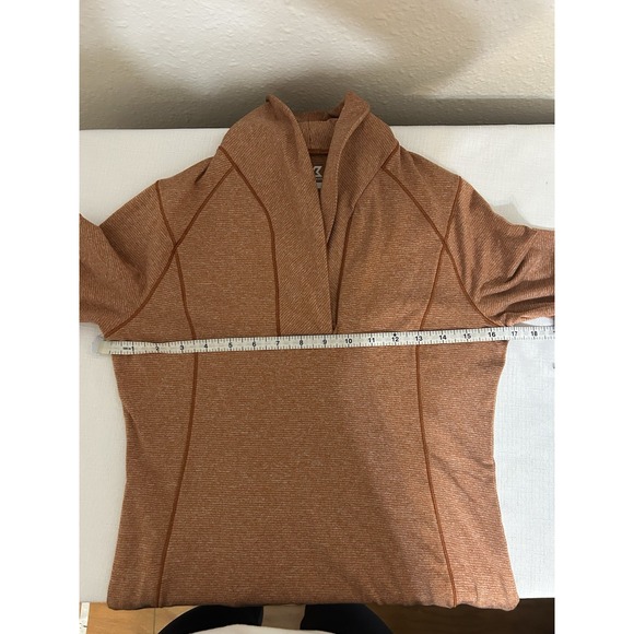 Cutter & Buck Women's Quarter Zip Long Sleeve Pullover XS Orange CB DryTec - Picture 12 of 13